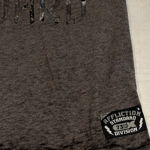 Vintage Women’s Affliction T-Shirt Size M - Well Worn No Holes 18” Pit To Pit - Picture 2 of 5